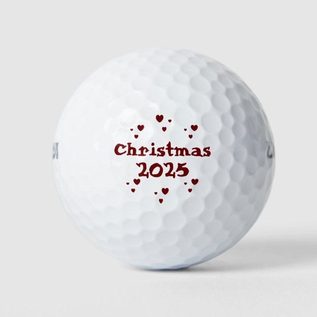 Pelotas De Golf Christmas 2025 golf balls by dalDesignNZ (Anverso)