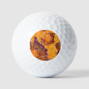 Pelotas De Golf Chrysanthemum japonés: Patrulla acuarela sin mar