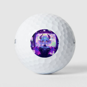 Pelotas De Golf Ciberpunk gótico Demon Fantasy Anime Chica