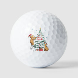 Pelotas De Golf Ciervo y oso de Navidad