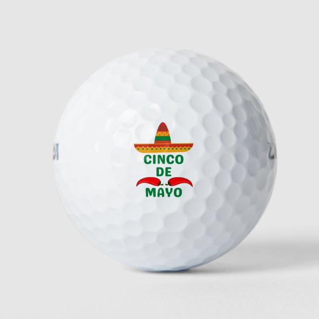 Pelotas De Golf Cinco de mayo (Anverso)