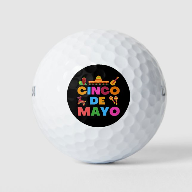 Pelotas De Golf Cinco De Mayo (Anverso)