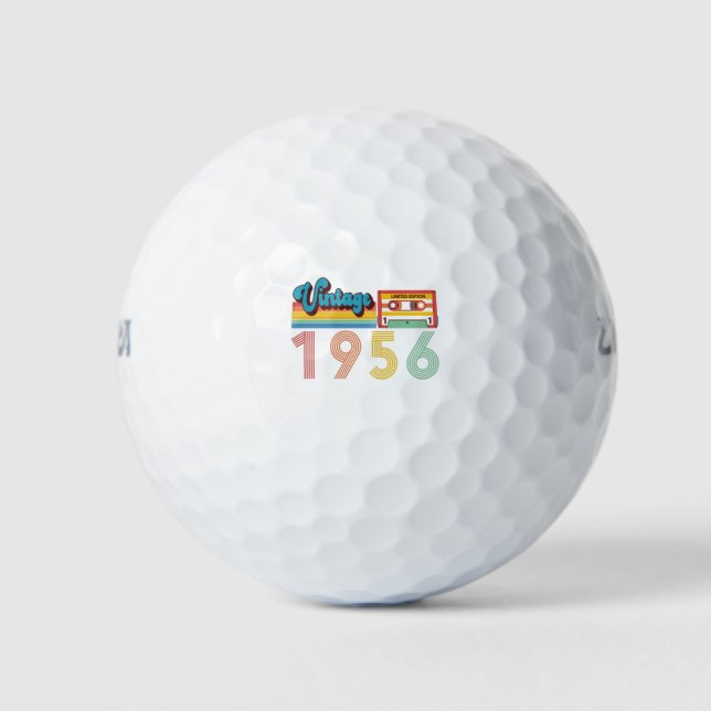 Pelotas De Golf Cinta Cassette Retro 1956 de 65 años de antigüedad (Anverso)