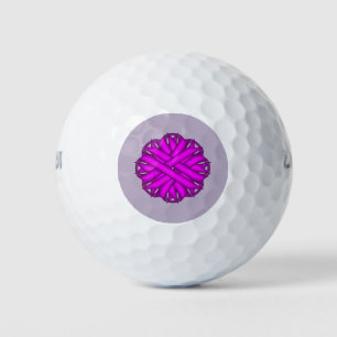 Pelotas De Golf Cinta morada de flores por Kenneth Yoncich