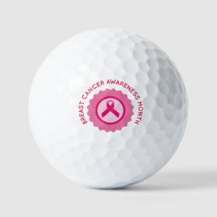 Pelotas De Golf Cinta rosa para el mes de Concienciación sobre el 