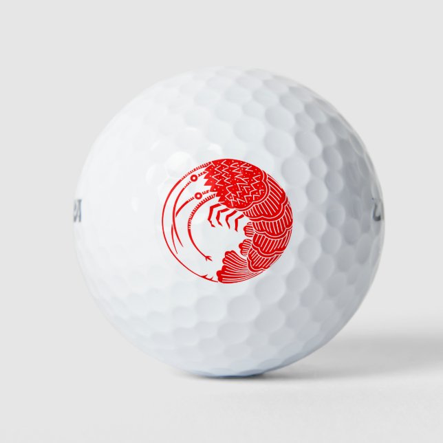 Pelotas De Golf Círculo de langosta espinoso (Anverso)