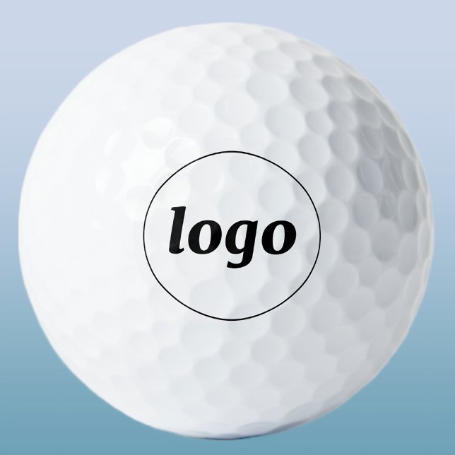 Pelotas De Golf Círculo de logotipo simple (Logo with text business promotional golf ball)