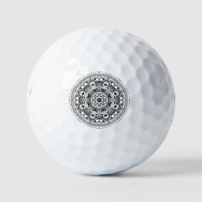 Pelotas De Golf Círculo de Mandala (Anverso)