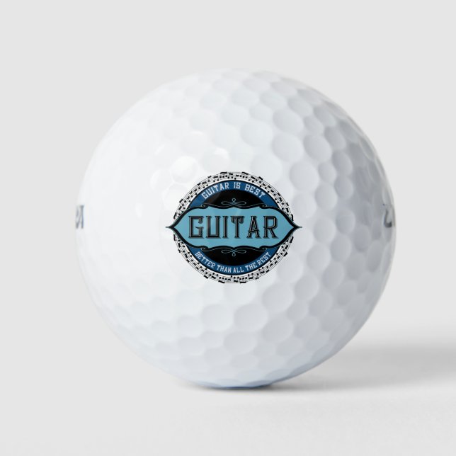 Pelotas De Golf Círculo de notas de música de guitarra (Anverso)