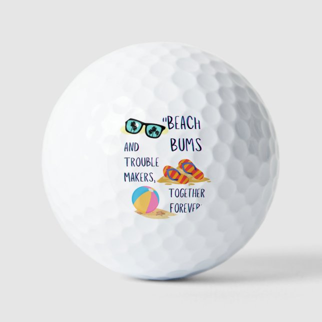 Pelotas De Golf cita de día de playa (Anverso)