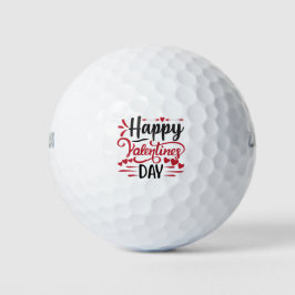 Pelotas De Golf Cita del día de San Valentín feliz
