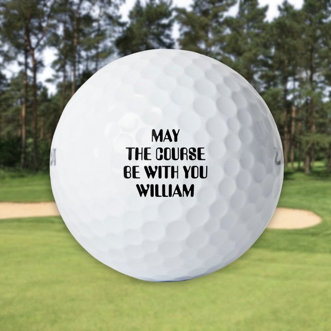 Pelotas De Golf Cita divertida que dice nombre personalizado (Funny Quote Saying Personalized Name Golf Balls)