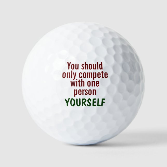 Pelotas De Golf Cita motivadora inspiradora sobre la competencia (Anverso)