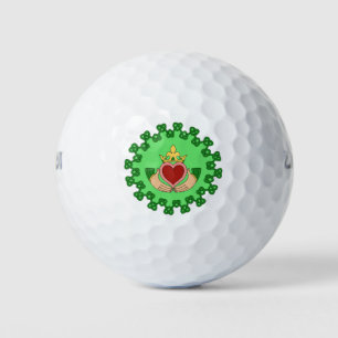 Pelotas De Golf Claddagh y Green Knotwork