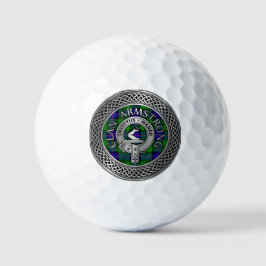 Pelotas De Golf Clan Armstrong Escudo y Tartan Knot