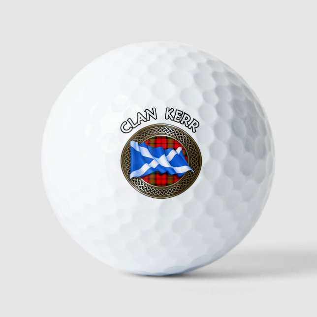 Pelotas De Golf Clan Baird Tartan Knot & Flag (Anverso)