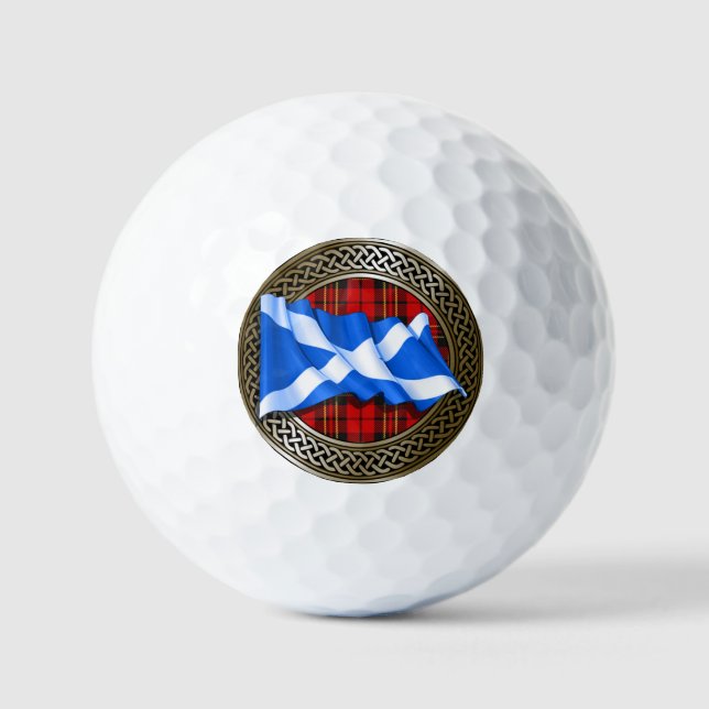 Pelotas De Golf Clan Brodie Tartan Knot & Flag (Anverso)