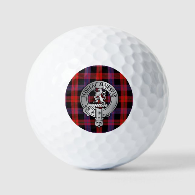 Pelotas De Golf Clan Brown Escudo y Tartán (Anverso)