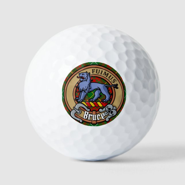 Pelotas De Golf Clan Bruce Escudo sobre la caza de tartán (Anverso)