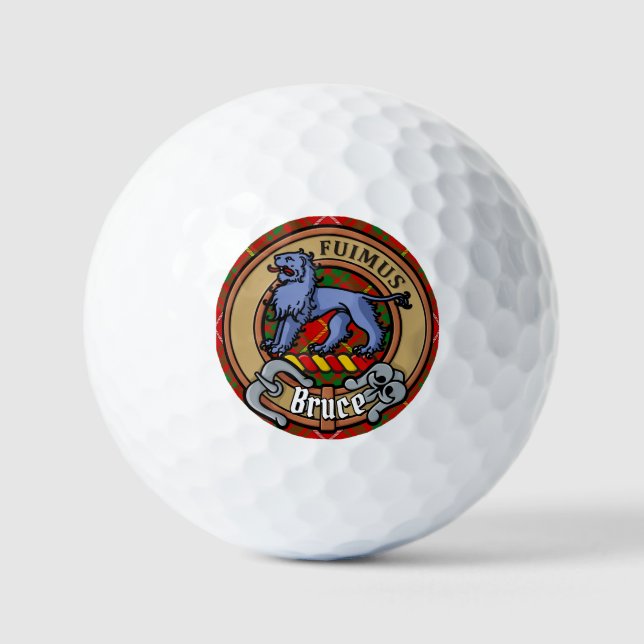 Pelotas De Golf Clan Bruce Escudo sobre Tartán (Anverso)