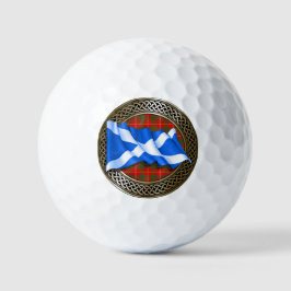 Pelotas De Golf Clan Bruce Tartan Knot & Flag