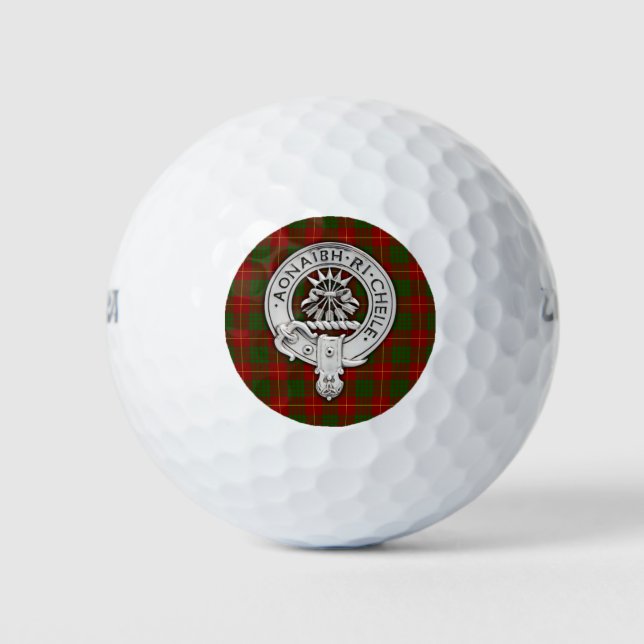 Pelotas De Golf Clan Cameron Escudo y Tartán (Anverso)