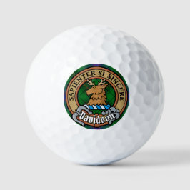 Pelotas De Golf Clan Davidson Escudo sobre Tartán