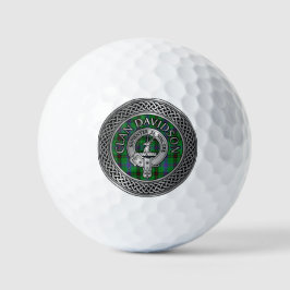 Pelotas De Golf Clan Davidson Escudo y Tartan Knot
