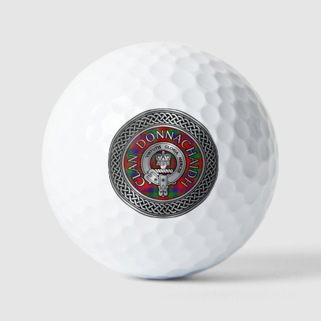 Pelotas De Golf Clan Donnachaidh | Robertson Escudo y Tartan Knot (Anverso)