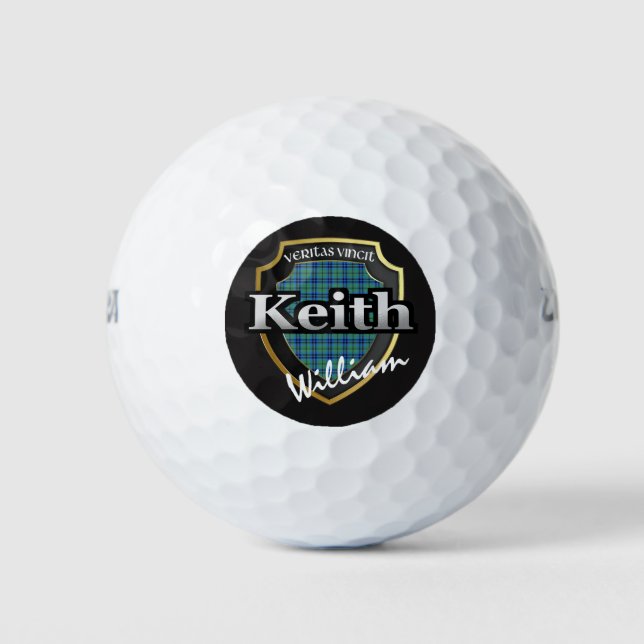 Pelotas De Golf Clan escocés Keith personaliza tu nombre (Anverso)