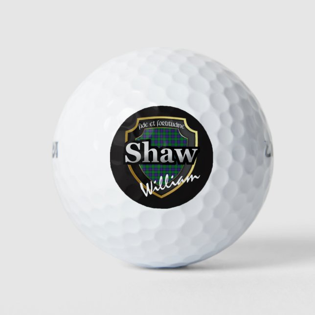 Pelotas De Golf Clan escocés Shaw personaliza tu nombre (Anverso)