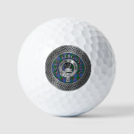 Pelotas De Golf Clan Fergusson Escudo y Tartan Knot