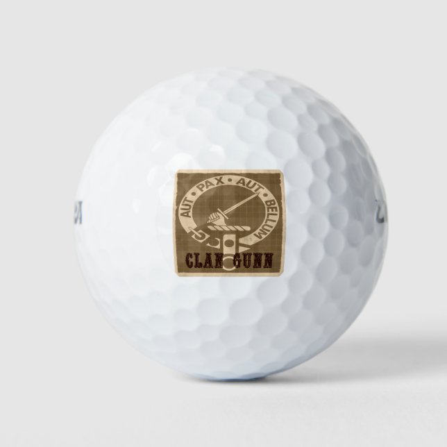 Pelotas De Golf Clan Gunn Sepia (Anverso)