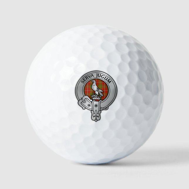 Pelotas De Golf Clan Hay Escudo y Tartán (Anverso)