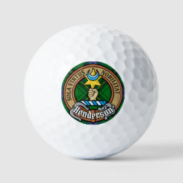 Pelotas De Golf Clan Henderson Escudo sobre Tartán