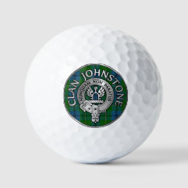 Pelotas De Golf Clan Johnstone Escudo y Tartan Knot