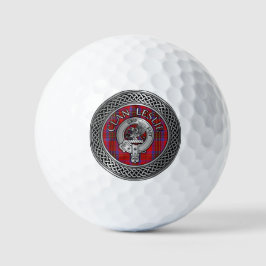 Pelotas De Golf Clan Leslie Escudo y Tartan Knot