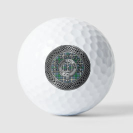 Pelotas De Golf Clan MacDowall Escudo & Tartan Knot