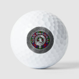 Pelotas De Golf Clan MacGowan Escudo & Tartan Knot