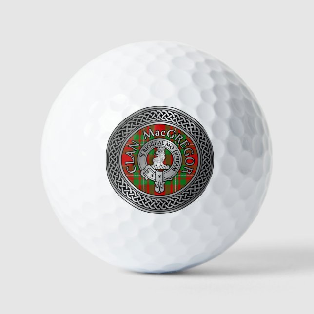 Pelotas De Golf Clan MacGregor Escudo & Tartan Knot (Anverso)