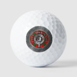 Pelotas De Golf Clan MacKinnon Escudo & Tartan Knot Golf Balls