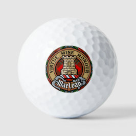 Pelotas De Golf Clan MacLean Escudo sobre Tartán