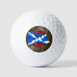 Pelotas De Golf Clan MacLean Tartan Knot & Flag
