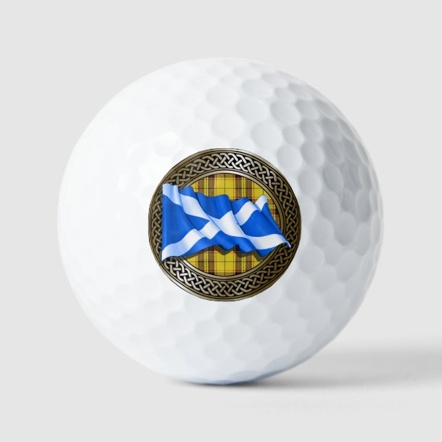Pelotas De Golf Clan MacLeod Tartan Knot & Flag (Anverso)