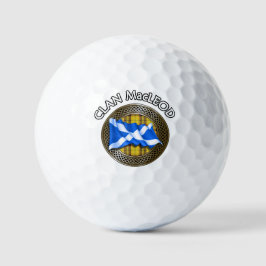 Pelotas De Golf Clan MacLeod Tartan Knot & Flag