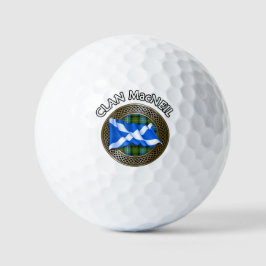 Pelotas De Golf Clan MacNeil Tartan Knot & Flag