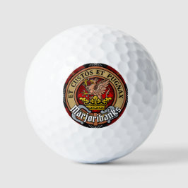 Pelotas De Golf Clan Marjoribanks Escudo sobre Tartán