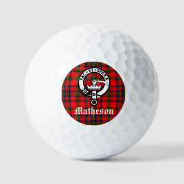 Pelotas De Golf Clan Matheson Escudo Badge y Tartán