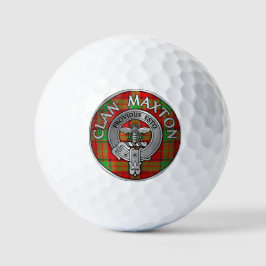 Pelotas De Golf Clan Maxton Escudo y Tartán
