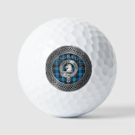 Pelotas De Golf Clan Ramsay Escudo y Hunting Tartan Knot